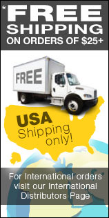 Free shipping to USA on orders greater than 25 dollars.