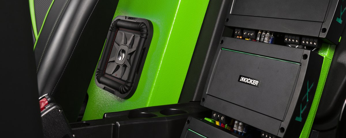 KICKER amplifier and speaker installation in the Kawasaki UTV