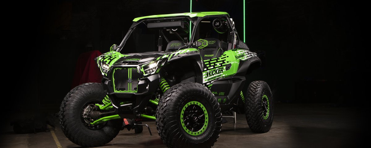 Kawasaki UTV front three-quarter view