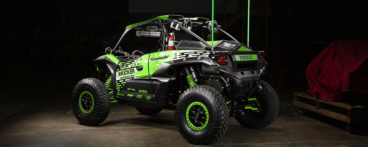Kawasaki UTV rear three-quarter view