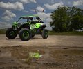 Kawasaki UTV front three-quarter view outdoors