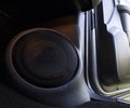 KICKER speaker installed in the Ram door