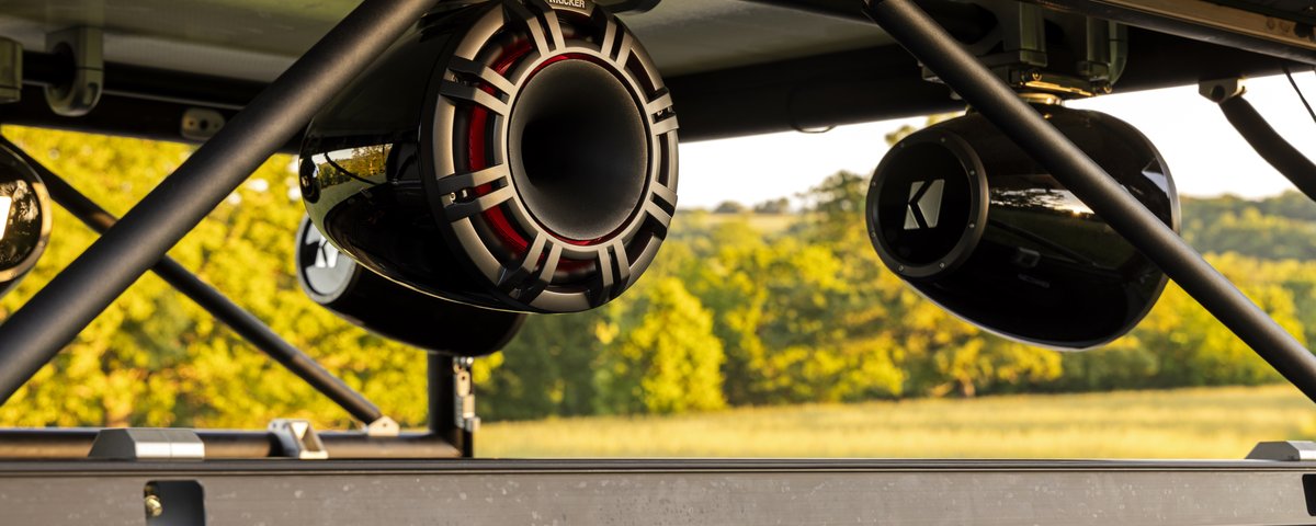 KICKER speakers mounted in the Ram truck-bed audio system