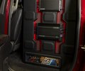 KICKER amplifier installation behind the Sierra seat