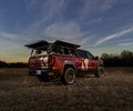 GMC Sierra with the truck-bed audio system raised