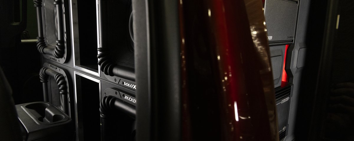 SoloX speaker array behind the Sierra seat