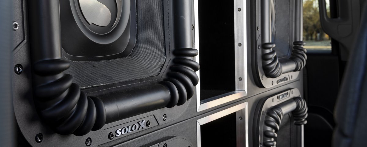 SoloX speakers in the Sierra truck-bed audio system