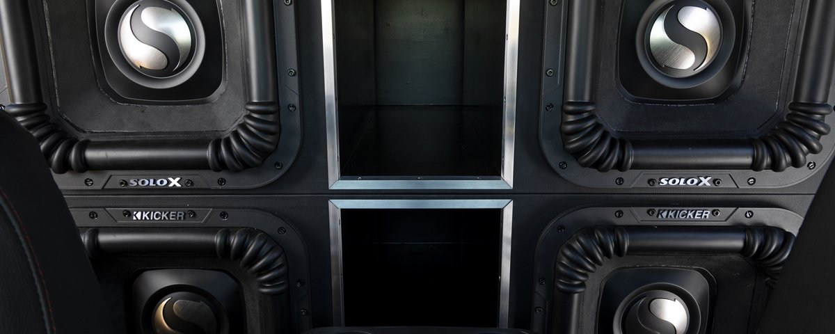Four SoloX speakers installed in the Sierra