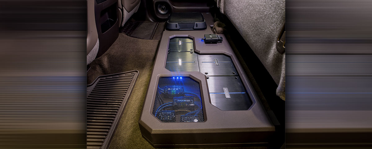 Silverado Back Seat Subwoofer and Amplifiers
