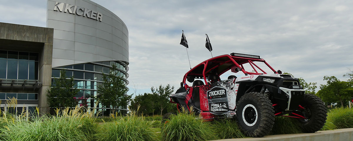 SSV RZR in front of KICKER HQ