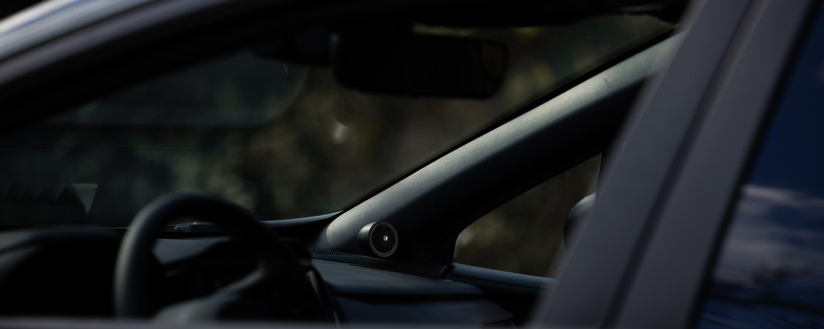 Driver area viewed through the Subaru CrossTrek window