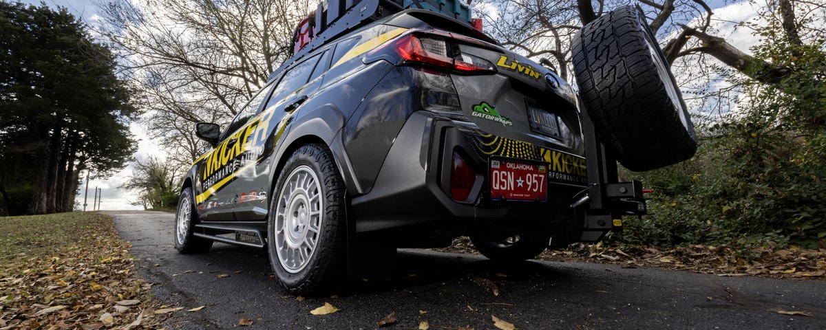 Low rear view of the Subaru CrossTrek