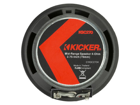 KS 2.75 inch 4 Ohm Midrange/Tweeter Speaker back view.