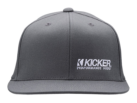 gray_kicker_performance_audio_flat_bill_flexfit_hat front